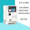 CSCPEXCZ Pump VFD 1 Phase 220V 0.75/1.5/2.2KW 1/2/3/5/7HP VFD Variable Frequency Drive Converter Motor Speed Vector Control Inverter(1.5KW) view 2