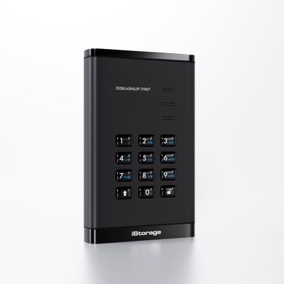 iStorage diskAshur PRO3 SSD 4TB  Secure Portable Solid State Drive - FIPS Level 3 Certified - Password Protected - Dust/Water-Resistant - Hardware encryption