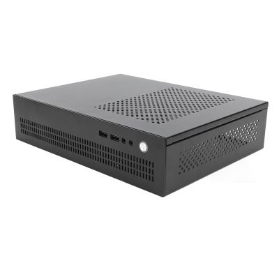 Mini ITX Case,Mini ITX Steel PC Case - Dual Orientation Design with Efficient Cooling, Supports 50mm CPU Cooler & SSD, 274x65x210mm Compact Chassis for ITX Motherboards (Dual USB 2.0 Ports)
