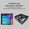 Mini ITX Case,Mini ITX Steel PC Case - Dual Orientation Design with Efficient Cooling, Supports 50mm CPU Cooler & SSD, 274x65x210mm Compact Chassis for ITX Motherboards (Dual USB 2.0 Ports) view 2