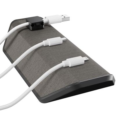 CHARGEWORX Magnetic Cable Organizer Weighted Non-Adhesive Cord Holder with 3 Magnetic Clips for USB-C, Lightning & MagSafe Cables Desk, Office & Nightstand Cable Management