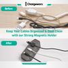CHARGEWORX Magnetic Cable Organizer  Weighted Non-Adhesive Cord Holder with 3 Magnetic Clips for USB-C, Lightning & MagSafe Cables  Desk, Office & Nightstand Cable Management view 2