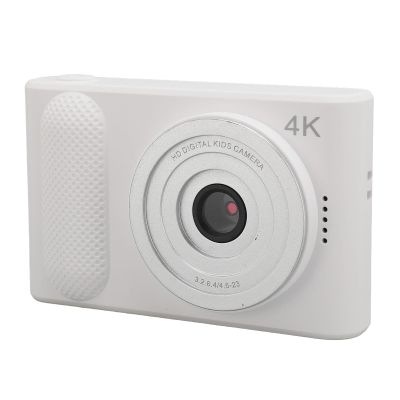 48MP 4K Digital Camera, HD Vlogging Camera with 16x Digital Zoom, Auto Focus Travel Camera with 2.4 Inch TFT Screen, Micro SLR Camera with Multiple Color Filters (White)