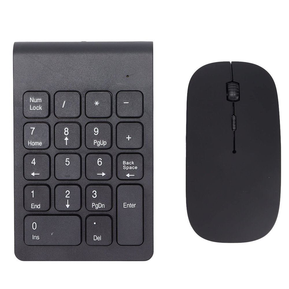 Number Pad and Mouse Combo, Wireless Keypad for Laptop Plug and Play, 2.4Ghz Technology, 1200 Dpi, Compact, Portable, Clado Numrico Inalmbrico for 2000 7 8 10, Home, Travel