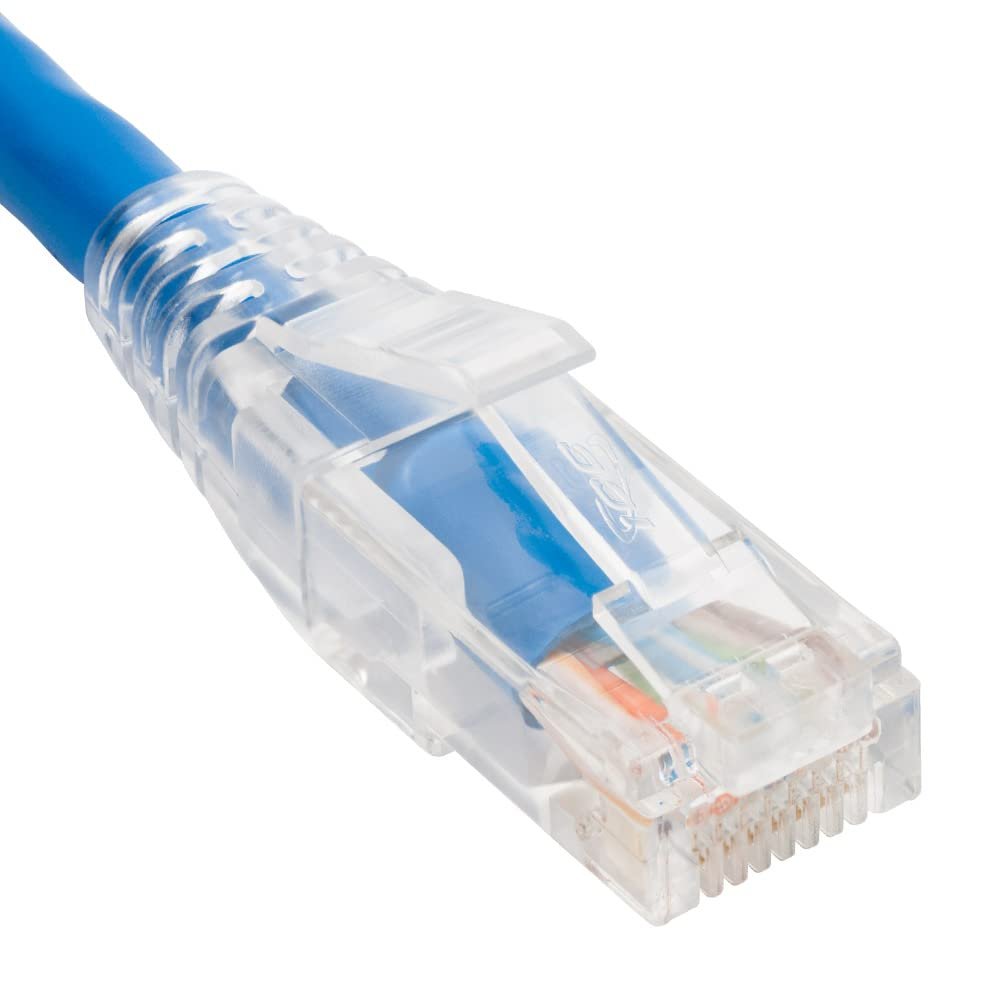 212 Main 1 ft. Blue Cat6 Clear Boot Patch Cord, Pack of 25