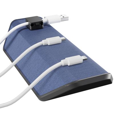 CHARGEWORX Magnetic Cable Organizer  Weighted Non-Adhesive Cord Holder with 3 Magnetic Clips for USB-C, Lightning & MagSafe Cables  Desk, Office & Nightstand Cable Management