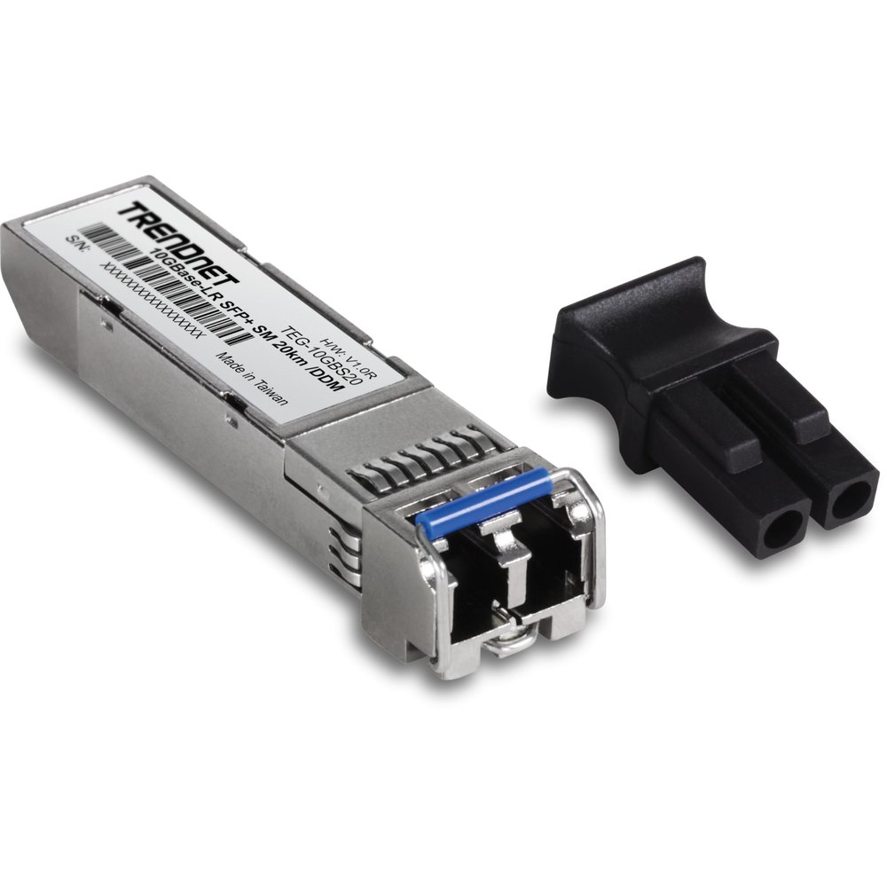 TRENDnet SFP+ Single Mode LC Module (20km), TEG-10GBS20, NDAA TAA Compliant, Data Rates up to 10.31Gbps, EMI Design, Lifetime Protection