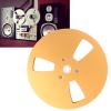 1/4 7 Inch Empty Reel, Aluminum Alloy Empty Takeup Reel, Empty Take Up Reel with 3 Holes for 1/4 Inch Tape (Gold) view 4
