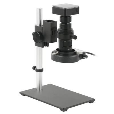 ZTBH Microscope Accessories Kit 48MP 4K 2K Digital HDMI USB Microscope Touch Panel Camera 180X 200X 300X 500X C Mount Lens LED Light for Phone Repair Soldering Microscope Slides(Black,200X)