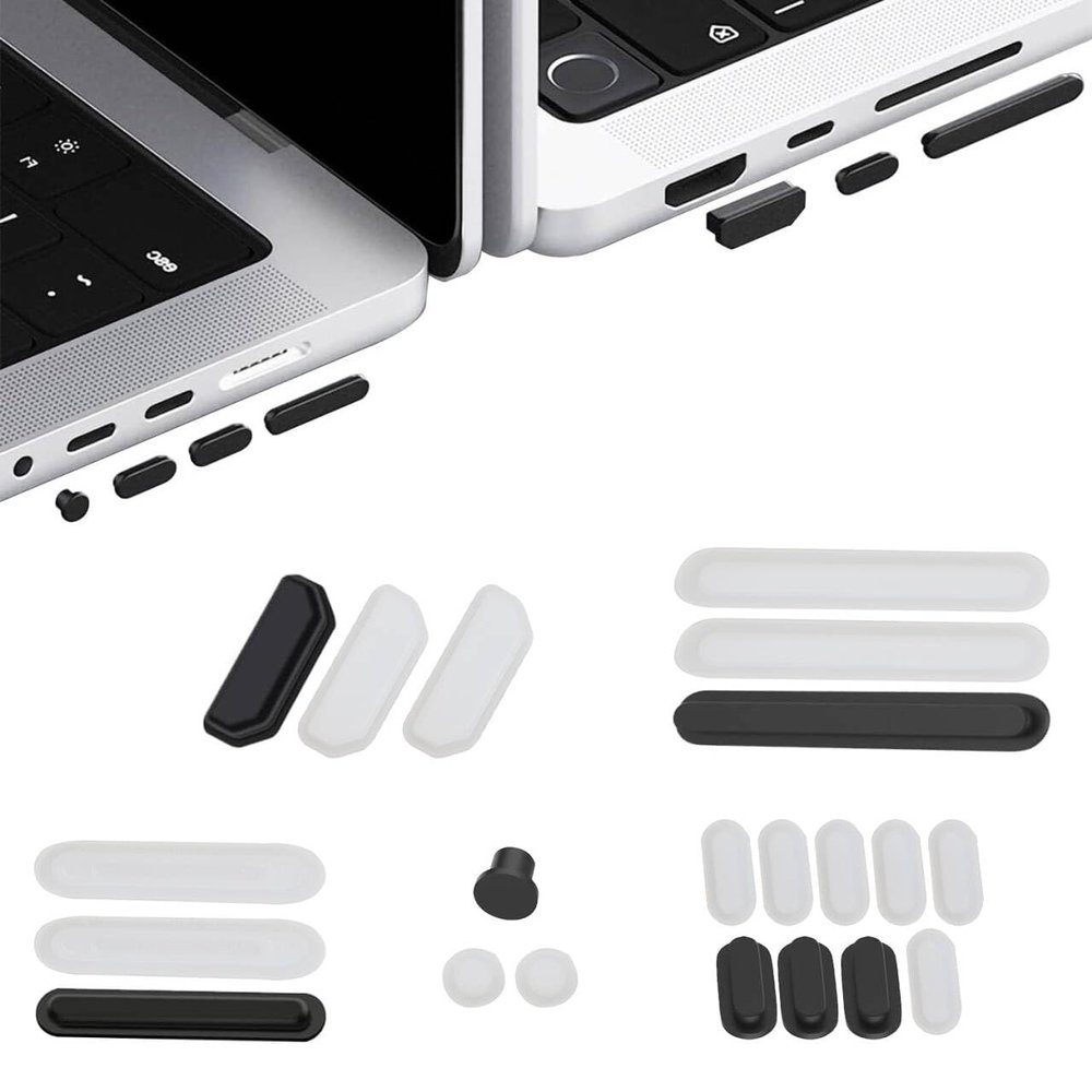 28 PCS Dust Plug Cover Dirt Plug Cups Set for MacBook Pro 14/MacBook Pro 16 M5 M4 M3 M2 M1 Pro/Max 2025-2021, Dust Plug for HDMI, Thunderbolt, SD, Charger Port & Headphone Accessory Protective Cover