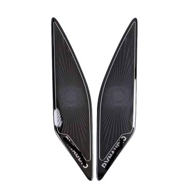 VNFEJEJR Fit for Golf 7 MK7 2013-2020 Car-Styling Stainless Steel Car Door Audio Speaker Decorative Cover Trim 3D Sticker Door Audio Speaker Cover(Black-02)