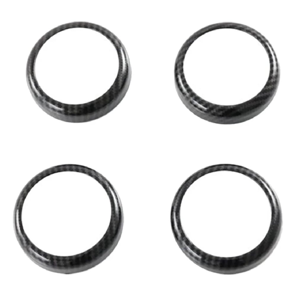 VNFEJEJR Car Carbon Fiber Pattern Grain Interior Side Door Speaker Cover Trim Fit for BYD Atto 3 Yuan Plus 2022 Door Audio Speaker Cover