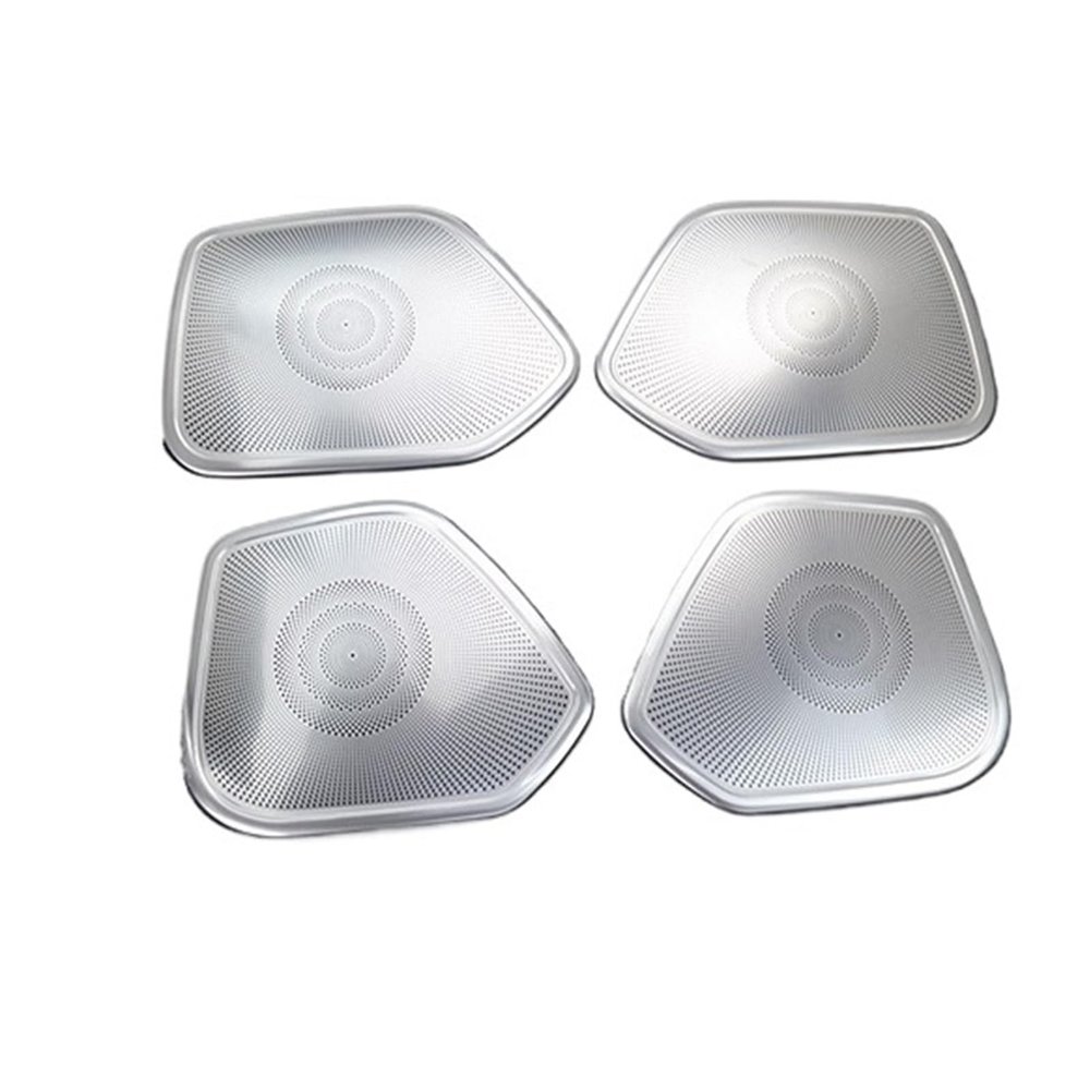 VNFEJEJR Car Styling Tweeter Speaker Window B Column Sticker Trim Fit for Audi Q3 2013-2018 Car Door Audio Speaker Cover Interior Accessories Door Audio Speaker Cover(C Model Silver)