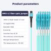 0.6M MPO/MTP to 12 x LC (6 Duplex) 12 Strands Breakout Cable,QSFP 40GBase-SR4, OM3 Fanout Fiber Optic Cable - Aqua, 0.6 Meter view 2