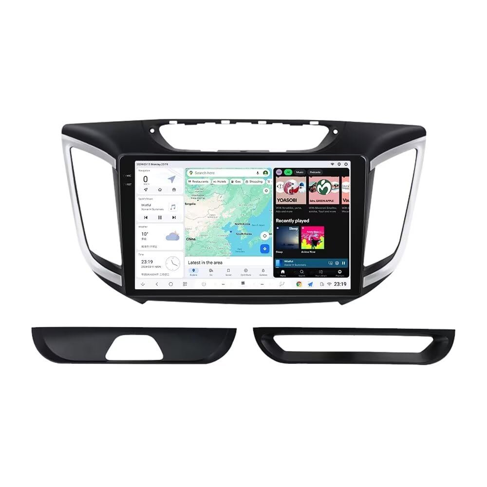 DUDUAUTO Android 13 Radio Stereo for Hyundai Creta ix25 2015-2019, Biorunn DUDU7 10.36 Inch 2K Dual Band GPS Wireless Car-Play Android Auto Navi Head Unit DSP AMP,8GB RAM 128GB ROM