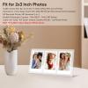 Fintie 3-Grids Small Photo Frame for Fujifilm Instax Mini 12/11/99/7+/EVO/Mini Link 3/2/1 Printer, Acrylic Photo Holder for 2x3 Inch Instant Films, Clear view 2