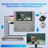 KOHO VHS to DVD Recorder, TV to USB Device/SD Card/HDD/VCR/Camcorder/VHS/DVD Recorder, Smart Phone WiFi to DVD/USB/SD/HDD Copy, WiFi APP VHS RecorderFree Comes with 10 Pcs DVD-R, Grey, KR043B view 2
