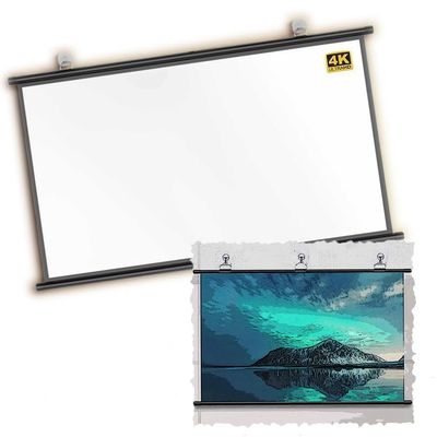 BIUBPW 30in Projector Screen Indoor Portable Projection Screen 16:9 Home Theater Movie Screen, Small Projector Screen for Camping Office(30in-16:9)