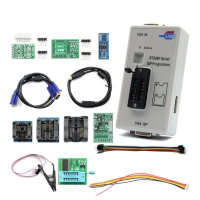 MinnowXY RT809F ISP Programmer LCD USB Repair Tools with 1.8V Adapter Sop8 Test Clip Tssop8 Ssop8 EDID Cable ICSP Bios Adapters ABS