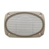 2X DRPSODAC Rectangular Speaker Dust Grill Cover ABS Plastic Decorative Circle Metal Mesh Protection for 4x6 inch Loudspeakers (Beige) view 1