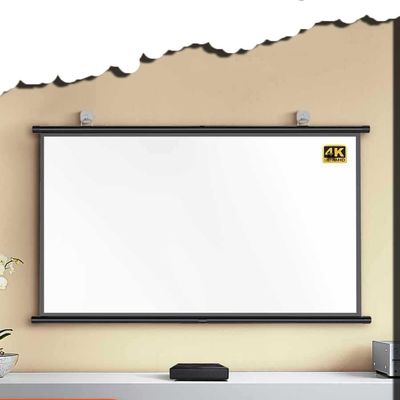 BIUBPW Projector Screen Pull Down HD Projection Screen Roll Up Lightweight Projector Screen, Indoor Outdoor Home Theater Movie Screen(30in-4:3)
