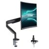 Curved Monitor Mount Single Arm Holds to 28.6 lbs, Ultrawide Monitor Stand for 35" Screens, C-Clamp & Grommet Base, +90 to-45 Tilt,180Swivel,360 Rotation,VESA 75x75 or 100x100mm,for Curved/Flat view 1