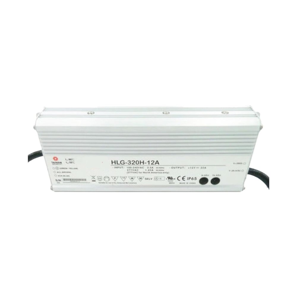 HLG-320H-12A 12V 27A 320W LED Driver IP67 Waterproof for Horticulture Lighting