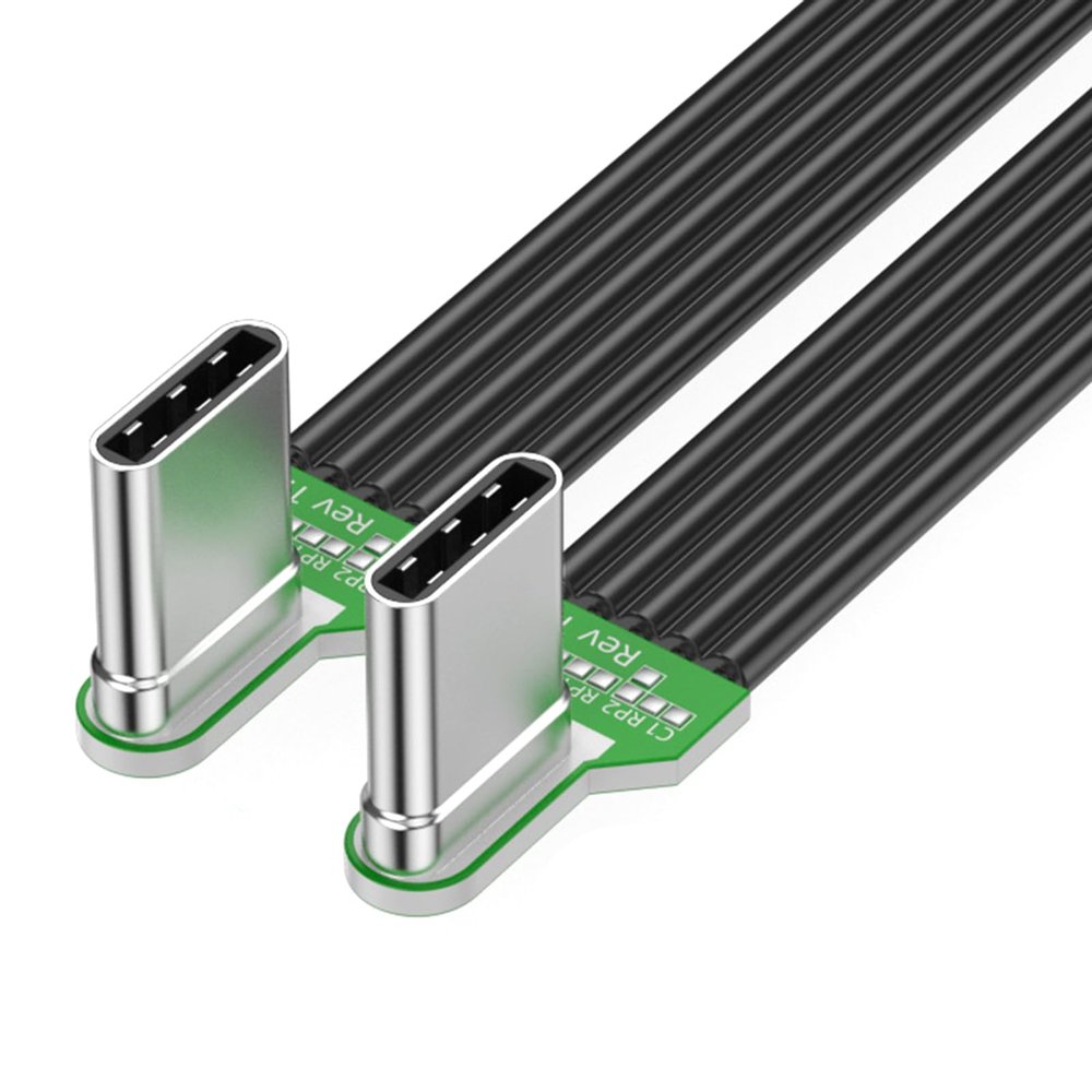 Hxyxbnhno USB C Flat Silicone Cable with Angled Ends Charging Cord Supports 60W 480M Fast Speed Multiple Lengths