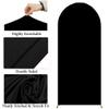 6.6 FT Arch Backdrop Cover, Black Wedding Arch Cover 6.6 FT, Background Stand Covers, Black Chiara Backdrop Cover for Party Celebration Decoration view 4