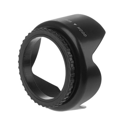 55mm Screwed Flower Sunshade Lens for DSLR Camera