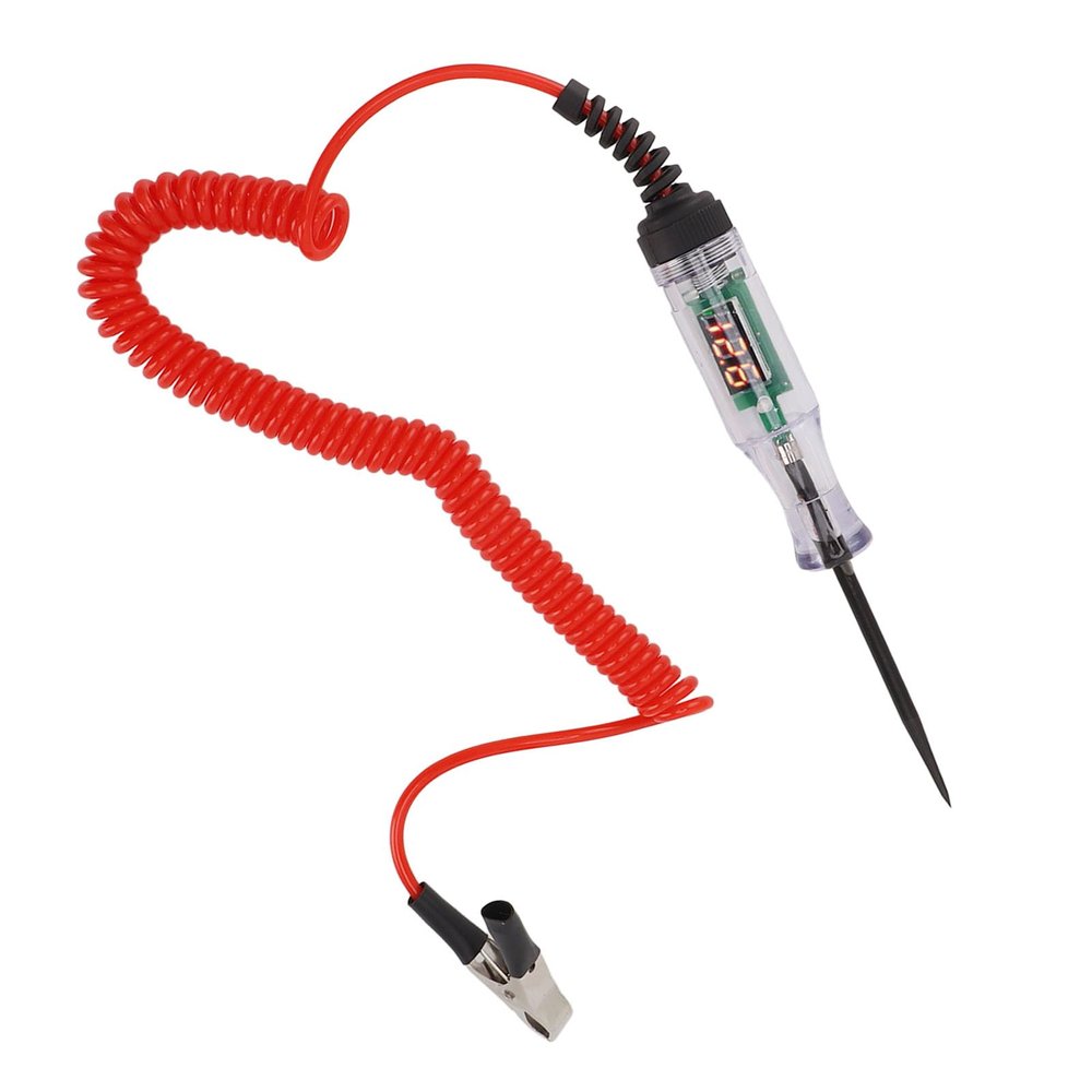 KLLJRFW 6 to 48V Automotive Circuit Tester Digital LCD Display DC Voltage Tester Electrical System Tool Electric Tester Pen with Voltmeter and Probe for Cars SUVs RVs Trucks