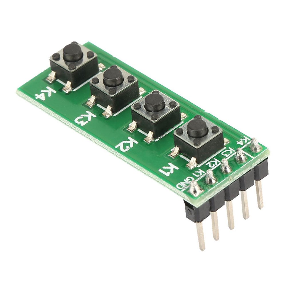 Respicefinem Universal 4 Key Micro Switch Button Module Keyboard Board Micro Push Button Switch Assortment Control Multiple Push Buttons