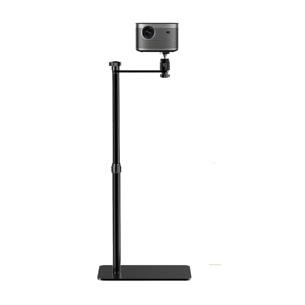 LKBEJMYY 128cm/50'' Floor Standing Metal Stand Multi-Angle Adjustable 360 PTZ Rotating Projector Bracket(SH-DJ-04-128-B)