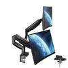Curved Monitor Mount Dual Monitor Arm up to 35" Screens, Max 28.6lbs Each, Heavy Duty Ultrawide Monitor Arm,Swivel -90 to +90, Tilt -45 to +90,Rotate 360,VESA 75x75&100x100,for Curved/Flat view 1