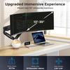 Curved Monitor Mount Dual Monitor Arm up to 35" Screens, Max 28.6lbs Each, Heavy Duty Ultrawide Monitor Arm,Swivel -90 to +90, Tilt -45 to +90,Rotate 360,VESA 75x75&100x100,for Curved/Flat view 2