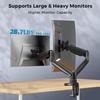 Curved Monitor Mount Dual Monitor Arm up to 35" Screens, Max 28.6lbs Each, Heavy Duty Ultrawide Monitor Arm,Swivel -90 to +90, Tilt -45 to +90,Rotate 360,VESA 75x75&100x100,for Curved/Flat view 3