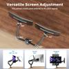 Curved Monitor Mount Dual Monitor Arm up to 35" Screens, Max 28.6lbs Each, Heavy Duty Ultrawide Monitor Arm,Swivel -90 to +90, Tilt -45 to +90,Rotate 360,VESA 75x75&100x100,for Curved/Flat view 4