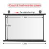 60'' 72'' Projector Screen Manual Pull Down 4:3 16:9 HD Retractable Widescreen 3D HD Movie Screen Winkle-Free Projection Screen, Suitable for HDTV/Sports/Movies/Presentations, 4 Styles(Metal,4:3 60") view 3