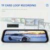 DirectNine Basics 1080P Dual-Lens Dash Cam: Smart touch HD rearview mirror and waterproof reversing camera for clear road vision. with 32GB memory card view 3
