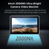 VILTROX DC-X3 Touchscreen FHD IPS Camera Monitor, 2000 nits 4K SDI HDMI in/Out Video Field Monitor Kit with Sunshade Hood, 3D LUT, Waveform, Histogram & Vectorscope Tools, Black view 2