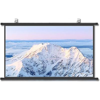 60'' 72'' Projector Screen Manual Pull Down 4:3 16:9 HD Retractable Widescreen 3D HD Movie Screen Winkle-Free Projection Screen, Suitable for HDTV/Sports/Movies/Presentations, 4 Styles(White fiberglas