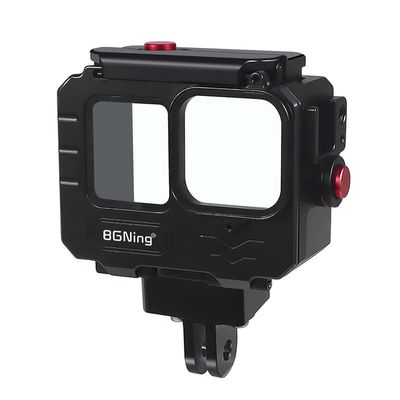 BGNing Aluminum Alloy 80m Waterproof Housing Case Diving Case Compatible with Hero 13 Action Camera Underwater Vlog Shell Protective Frame (Quick Install ComboB)