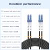 Buacoz 210 Meters LC to LC UPC Outdoor Armored Fiber Patch Cable, 9/125um Single Mode Duplex Fiber Optic Internet Cables, Jumper Optical Patch Cord, (210M/688.97ft), TPU Black view 3