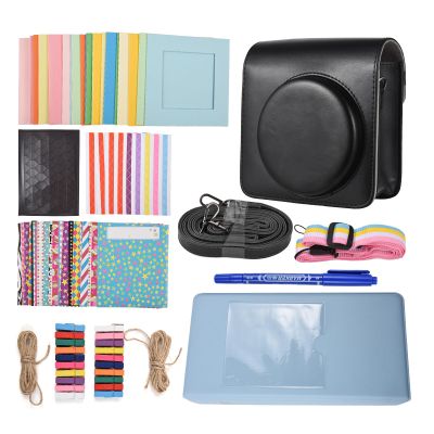 Andoer Instant Camera Accessories Bundle Kit Replacement for Fujifilm Instax Square SQ40/ SQ1 with Camera Bag/Camera Strap/Photo Album/Photo Clips/Photo Frame/Stickers/Pen and More