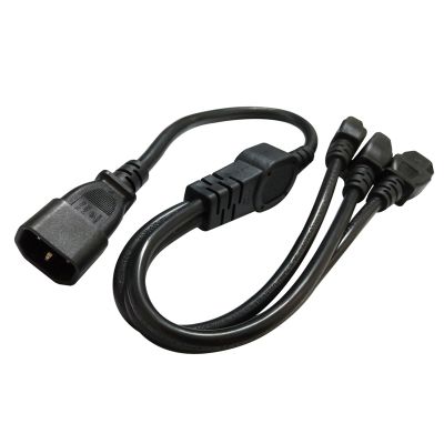 IEC320 C14 to Triple C13 Power Wire Splitters Adapter Cable Male to Female Connector Extension Cord for UPS PDUs Socket