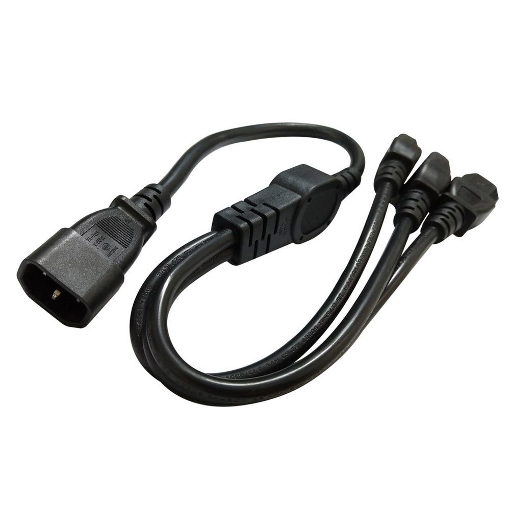 IEC320 C14 to Triple C13 Power Wire Splitters Adapter Cable Male to Female Connector Extension Cord for UPS PDUs Socket