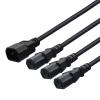IEC320 C14 to Triple C13 Power Wire Splitters Adapter Cable Male to Female Connector Extension Cord for UPS PDUs Socket view 4