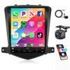 4Core 2G+64G Car Stereo Radio for Chevrolet Cruze J300 2009-2014, Rimoody 9.7 inch Carplay Android Auto for Chevy Cruze GPS Navigation System Touchscreen WiFi Mirror Link BT FM/RDS SWC Backup Camera view 1