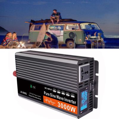 WHYYDSS Power Inverter, 3000W Modified Sine Wave Inverter, DC12V 24V 48V 60V to AC 110V 220V Car Converter, with LCD Display, for Truck RV Car Boat Travel Camping,48V-3000W