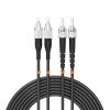 Buacoz FC to ST UPC Outdoor Armored Fiber Patch Cable 45Meter/147.64ft Single Mode Duplex Fiber Optic Internet Cables TPU Black Simplex - 9/125um Industrial Fiber Optic Jumper Optical Patch Cord view 1